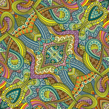 Vektör soyut etnik el çizimi arkaplan