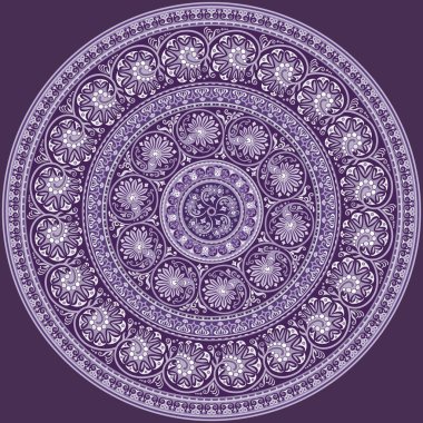 Vektör etnik yuvarlak süsleme.