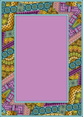 Vektör soyut dekoratif vintage çerçeve