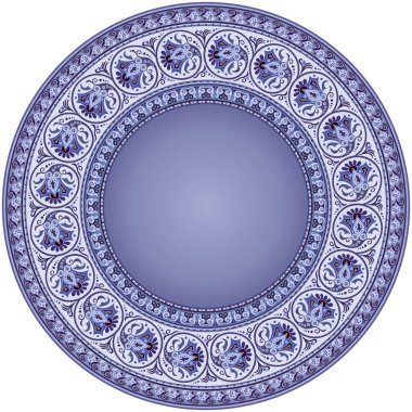 Vektör soyut süs doğası etnik yuvarlak çerçeve