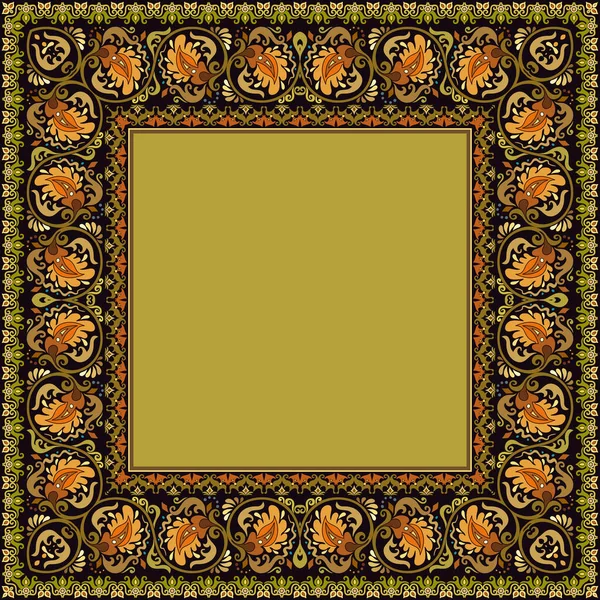 Векторная декоративная цветковая этническая иллюстрация — стоковый вектор