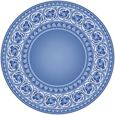 Vektör soyut süs doğası etnik yuvarlak çerçeve