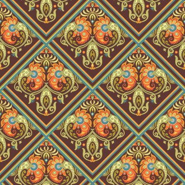 Vektör doğa yaması deseni. Mozaik arkaplan