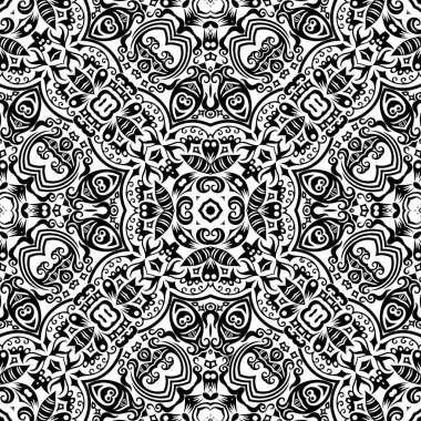 Vektör etnik el süslemeli arkaplan.