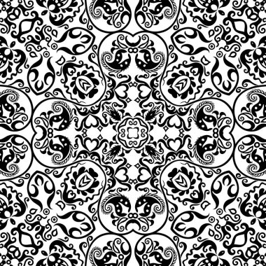 Vektör etnik el süslemeli arkaplan.