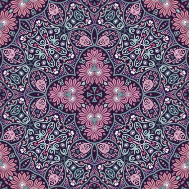 Vektör etnik doğa süs arka planı