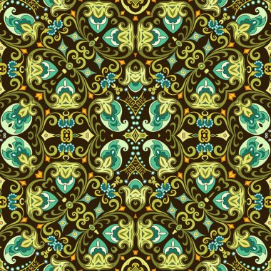 Vektör etnik doğa süs arka planı