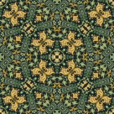 Vektör etnik doğa süs arka planı