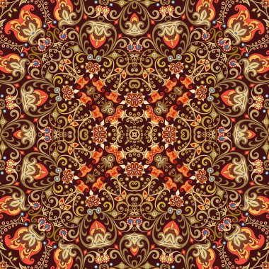 Vektör etnik doğa süs arka planı