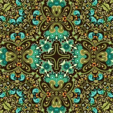 Vektör etnik doğa süs arka planı