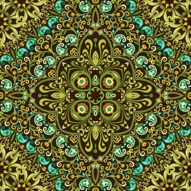 Vektör etnik doğa süs arka planı