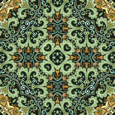 Vektör etnik doğa süs arka planı