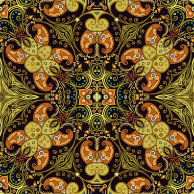 Vektör etnik doğa süs arka planı