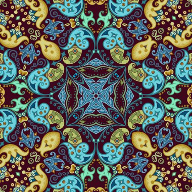 Vektör etnik doğa süs arka planı