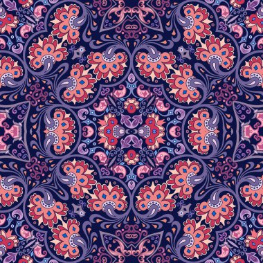 Vektör etnik doğa süs arka planı