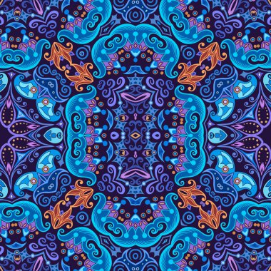 Vektör etnik doğa süs arka planı