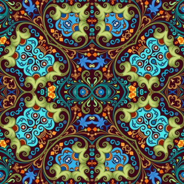 Vektör etnik doğa süs arka planı