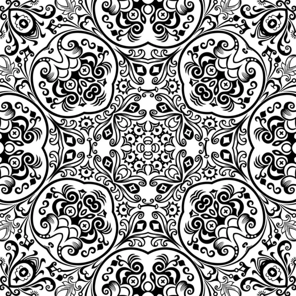 Vector ethnic hand drawn ornamental background. — Stock Vector