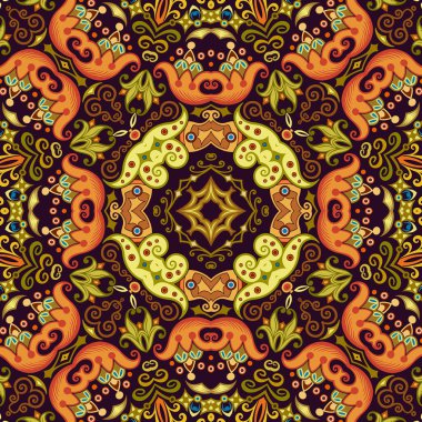 Vektör etnik doğa süs arka planı