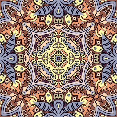 Vektör etnik doğa süs arka planı