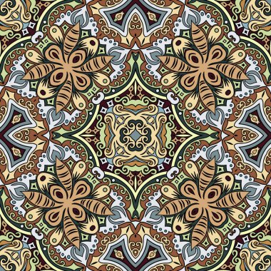 Vektör etnik doğa süs arka planı