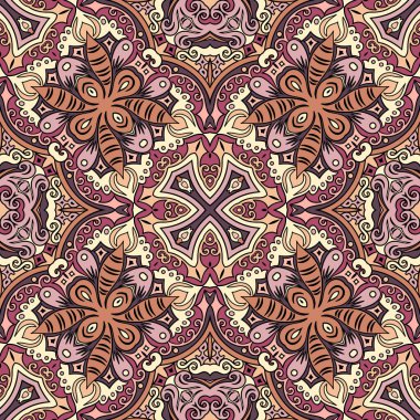 Vektör etnik doğa süs arka planı