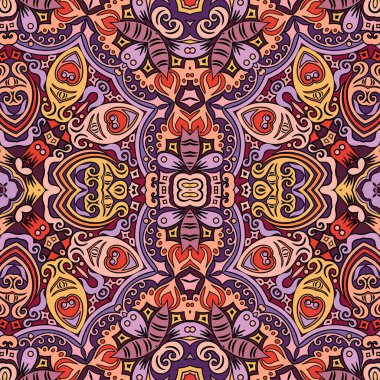 Vektör etnik doğa süs arka planı