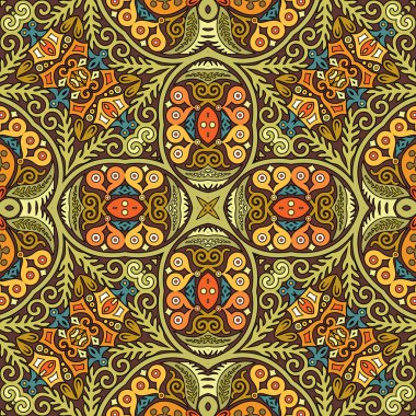 Vektör etnik doğa süs arka planı