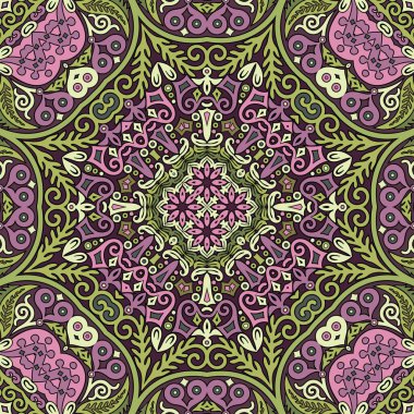 Vektör etnik doğa süs arka planı