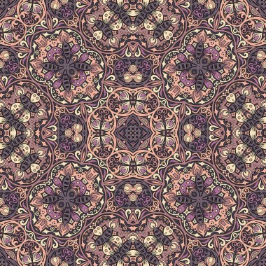 Vektör etnik doğa süs arka planı