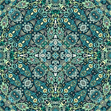 Vektör etnik doğa süs arka planı