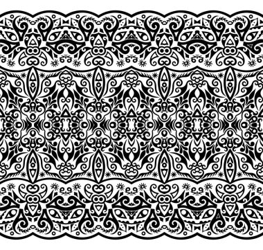 Vektör etnik doğa süs arka planı