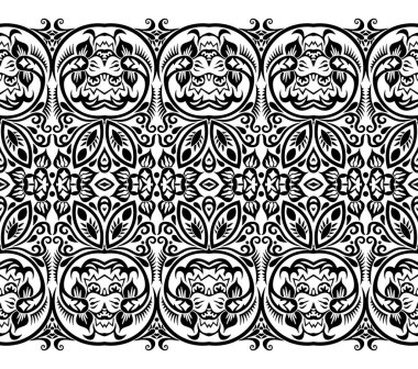 Vektör etnik doğa süs arka planı