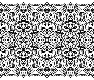 Vektör etnik doğa süs arka planı