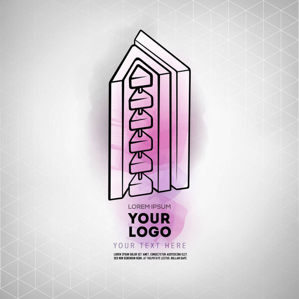 Дизайн логотипа векторной геометрической фигуры
