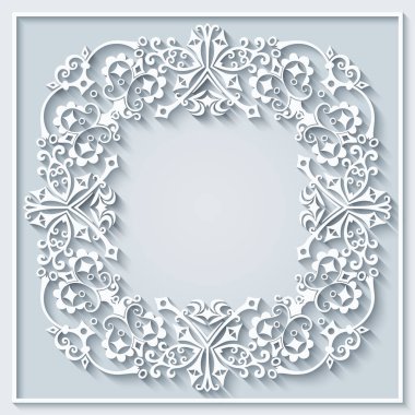 Soyut vektör süslemeli doğa vintage çerçeve.