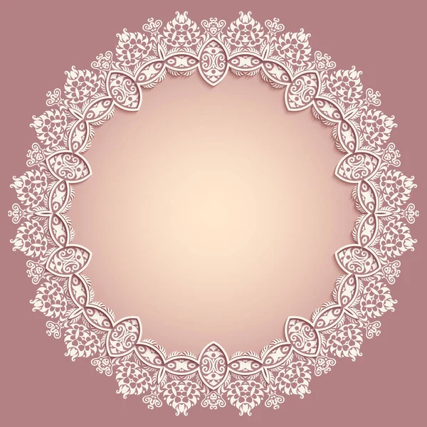 Abstract vector sierlijke natuur vintage frame. — Stockvector