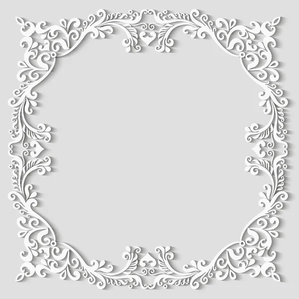 Vector abstract ornamental nature vintage frame. — Stock Vector