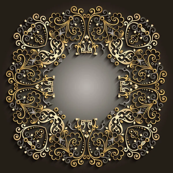 Abstracto vector ornamental naturaleza marco vintage. — Vector de stock