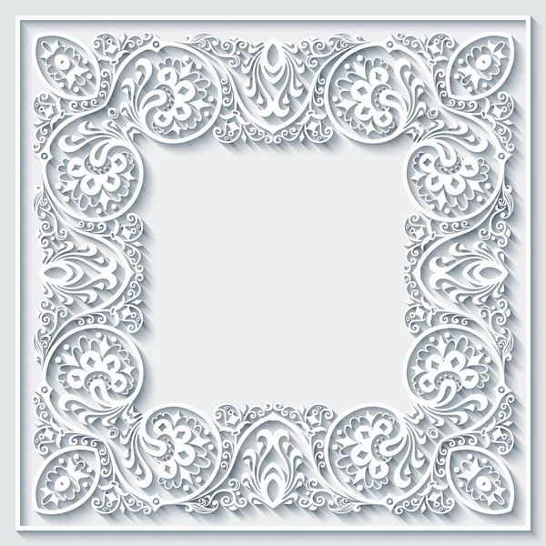 Abstract vector ornamental nature vintage frame. — Stock Vector