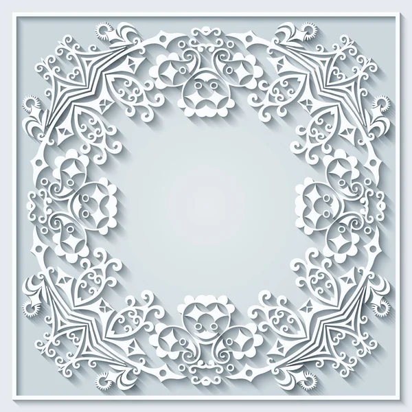 Abstract vector ornamental nature vintage frame. — Stock Vector