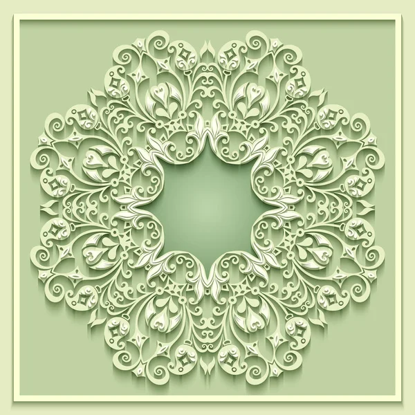 Abstracto vector ornamental naturaleza marco vintage. — Vector de stock