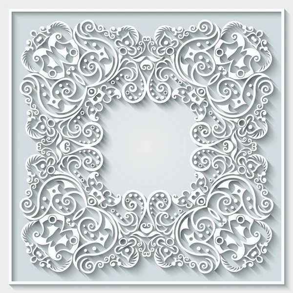 Astratto vettore ornamentale natura vintage cornice. — Vettoriale Stock