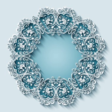 Soyut vektör süslemeli doğa vintage çerçeve.