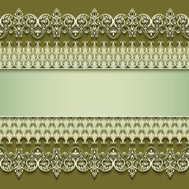 Soyut vektör süslemeli doğa vintage çerçeve.