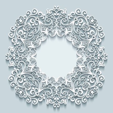 Soyut vektör süslemeli doğa vintage çerçeve.