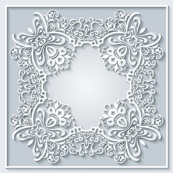 Abstract vector ornamental nature vintage frame. — Stock Vector