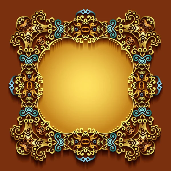 Abstract vector sierlijke natuur vintage frame. — Stockvector