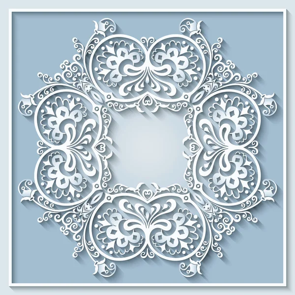 Soyut vektör süslemeli doğa vintage çerçeve.