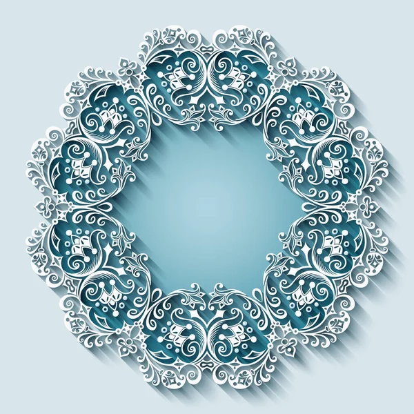 Soyut vektör süslemeli doğa vintage çerçeve.